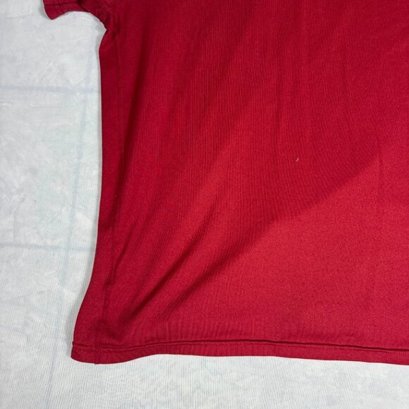 Nike Dri Fit Men's T-Shirt Red Crew Neck Short Sleeve Performance Comfy Size XL - Picture 12 of 16